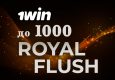1win Poker платит игрокам до $1,000 за собранный роял-флеш