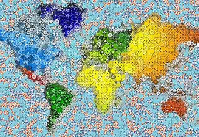 Карта світу з мікросхем